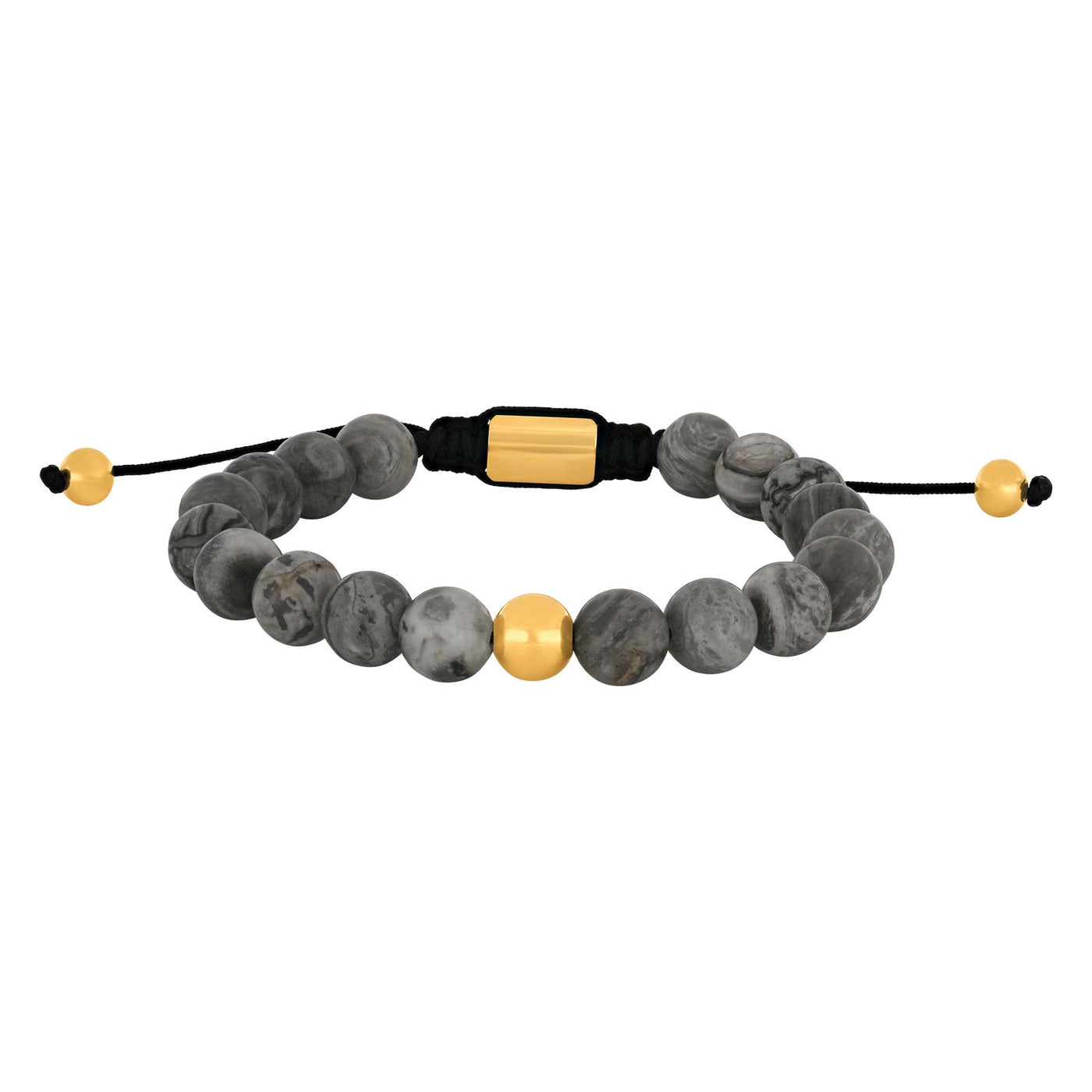 SON  armbånd map stone 8mm IP gold