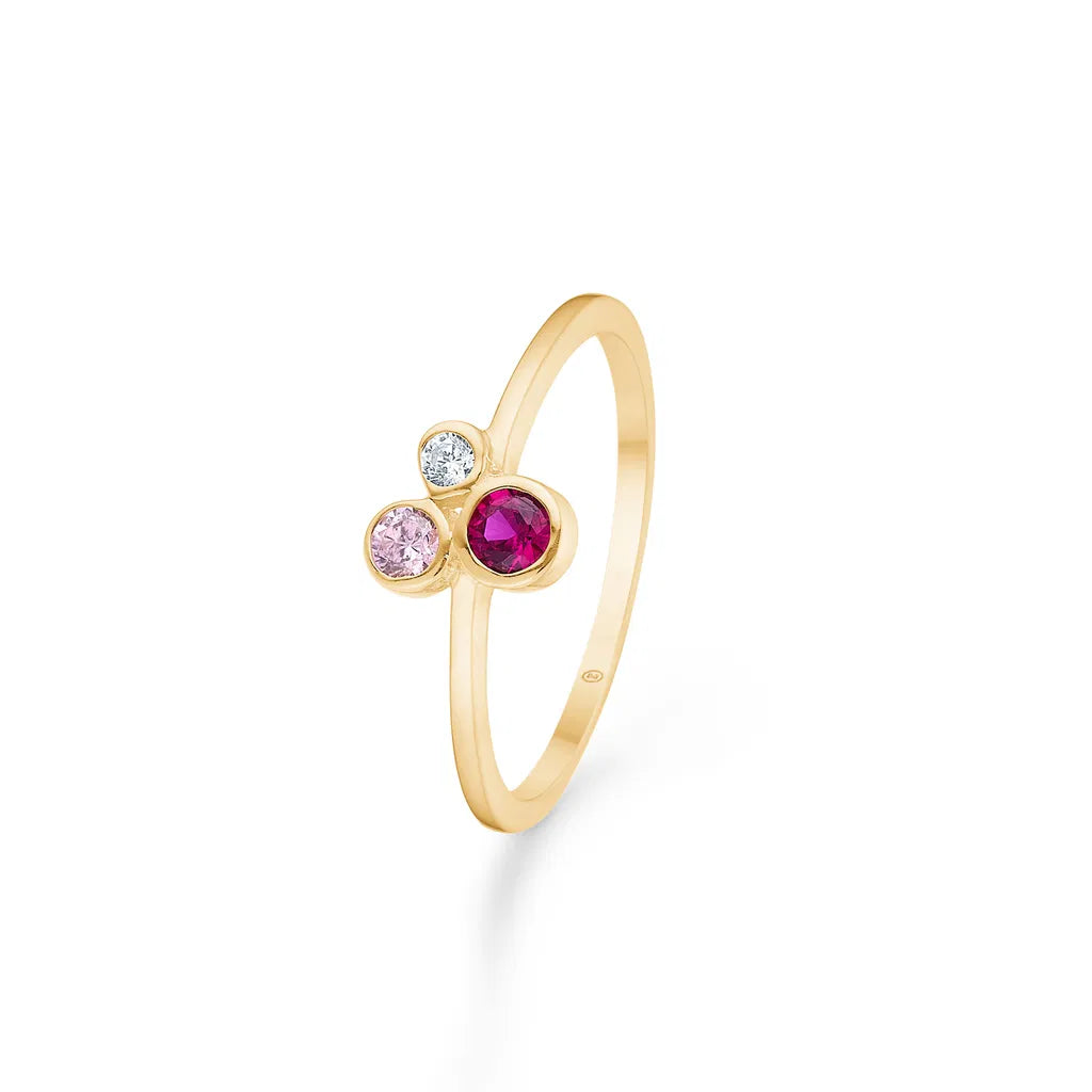 MADS Z - 8 kt. ring Emily m. pink zirk. str 54