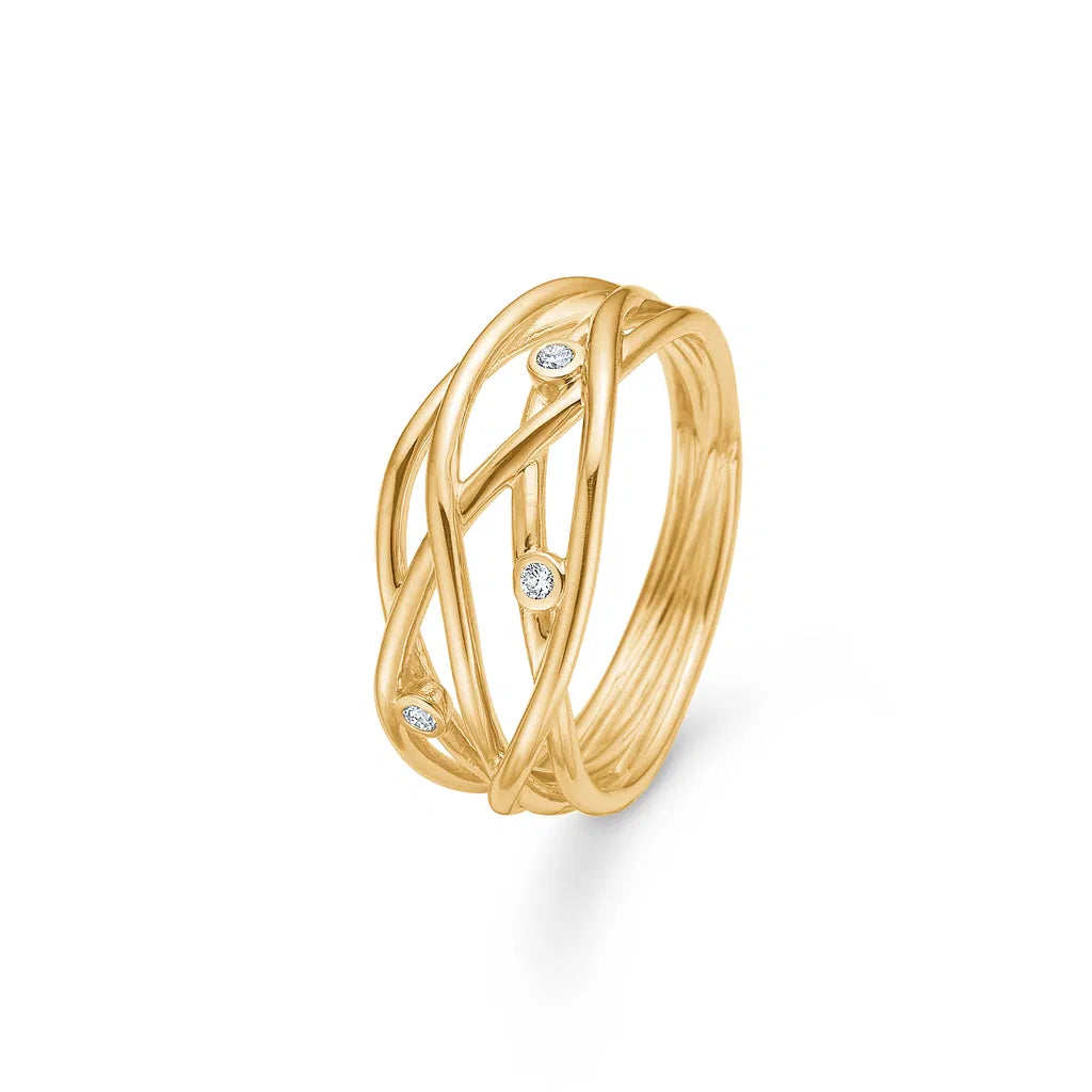 MADS Z - 14 kt. ring Diamond Nest 0,045ct.W.SI KUN STR 56