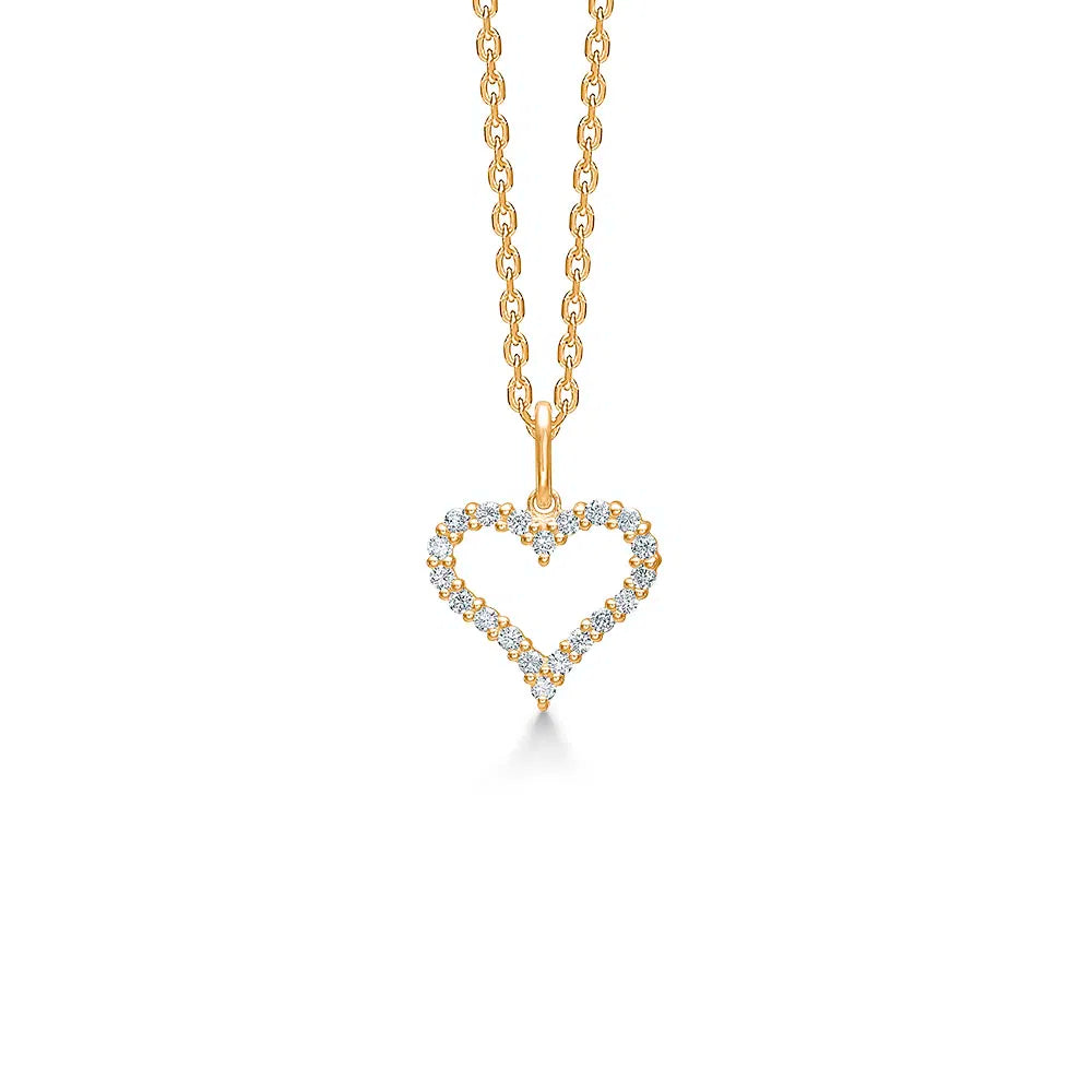 MADS Z - 14 kt. vedh. Tender Heart m. 0,20 ct. W.SI