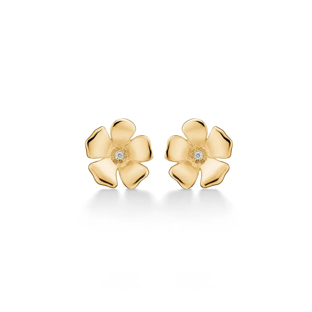 MADS Z - 14 kt. ørestik Fleur 0,01 ct. W.SI