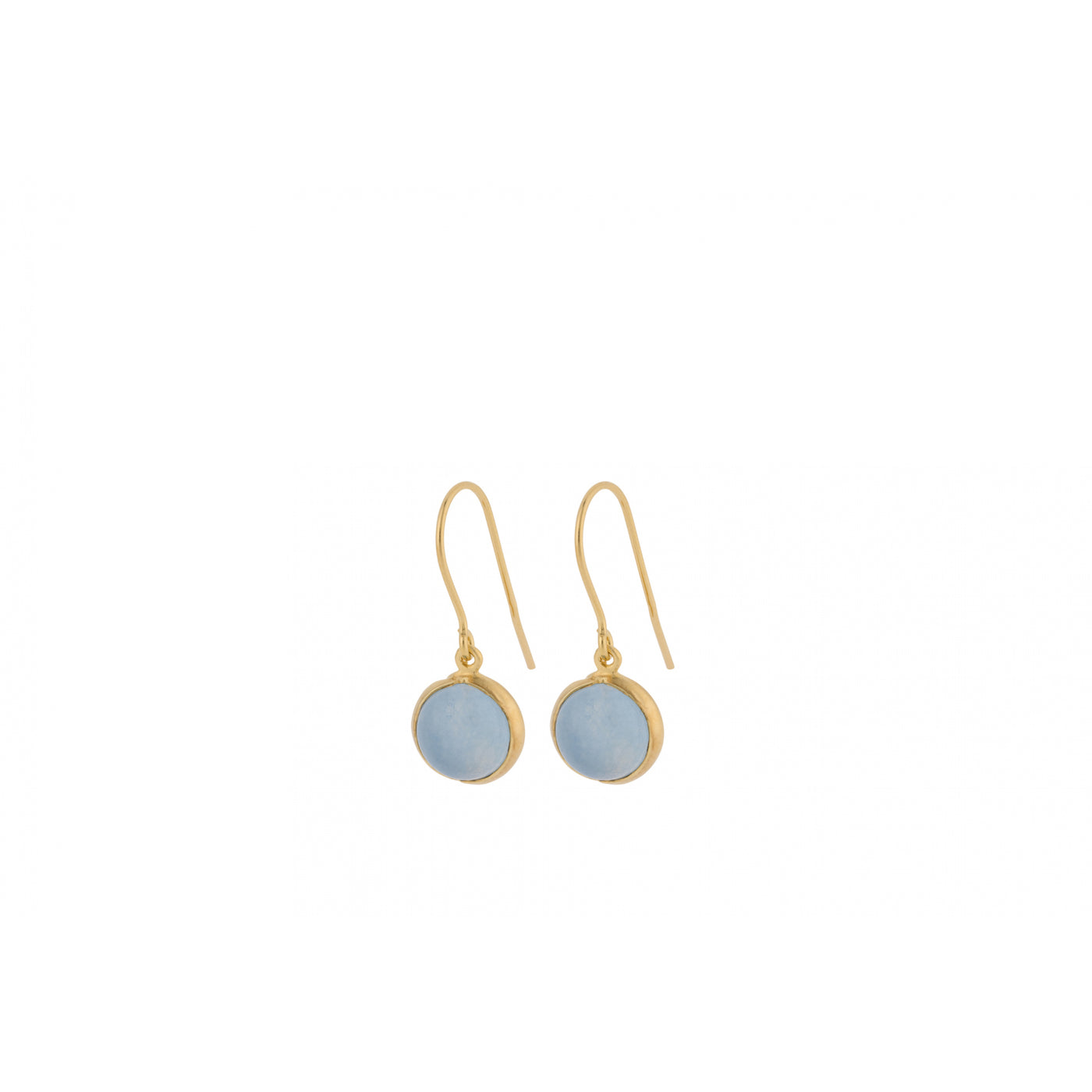 Pernille Corydon - Aura Blue Earhooks - forgyldt