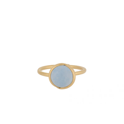 Pernille Corydon - Aura Blue Ring - forgyldt